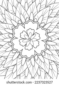 Mandalas Coloring Pages Adult And Kids Vector art.
