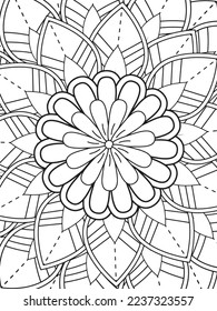 Mandalas Coloring Pages Adult And Kids Vector art.