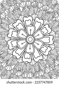 Mandalas Coloring Pages Adult And Kids Vector art.