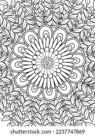 Mandalas Coloring Pages Adult And Kids Vector art.