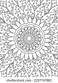 Mandalas Coloring Pages Adult And Kids Vector art.