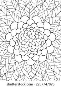 Mandalas Coloring Pages Adult And Kids Vector art.