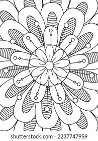 Mandalas Coloring Pages Adult And Kids Vector art.