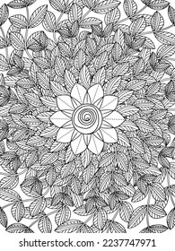 Mandalas Coloring Pages Adult And Kids Vector art.