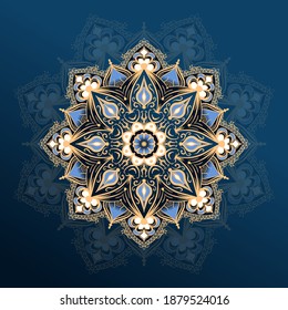 Mandalas. Decorative round ornaments. Unusual flower shape. Oriental vector, anti-stress therapy models. Weave design elements. Yoga logos Vector.