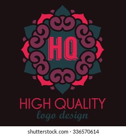 Mandalas hand drawn high quality logo template. Round Ornament Pattern. Vintage decorative element. Islam, Arabic, Indian, ottoman motifs.