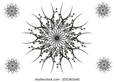 
mandalas leaf vector images are used for various events