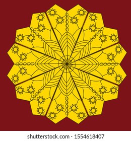 mandalas for meditating yoga ancient batik motifs can be edited for new year's greeting cards
