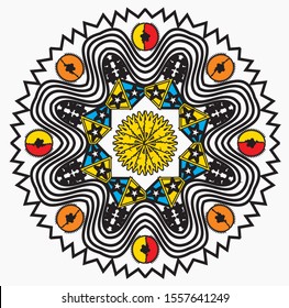 mandalas for meditating yoga ancient batik motifs can be edited for new year's greeting cards
