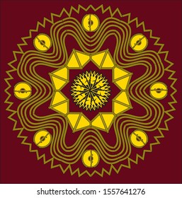 mandalas for meditating yoga ancient batik motifs can be edited for new year's greeting cards
