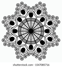 Mandalas on a background of isolated colors can be changed. Mandala New Year vector for yoga meditation. Mandala with new year patterns