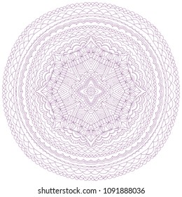Mandalas pattern. Vector adult relax coloring symbol. Doodle hand drawn circle zentangle mandala ornament.