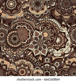 mandalas pattern. Vintage decorative elements with mandala. Hand drawn mandala background. Islam, Arabic mandala, Indian, mandala ottoman motifs. Perfect for printing on fabric or paper.
