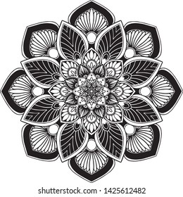 Mandalas Round for coloring  book. Decorative round ornaments. Unusual flower shape. Oriental vector, Anti-stress therapy patterns. Weave design elements. Yoga logos Vector.