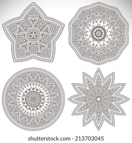 Mandalas. Round Ornament Pattern. Vintage decorative elements. Hand drawn background. Islam, Arabic, Indian, ottoman motifs.