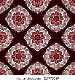 Mandalas. Seamless pattern. Vintage decorative elements. Vector illustration