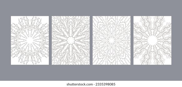 mandalas set for coloring pages
