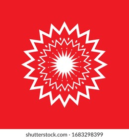 mandalas simple flat sign. Vector Mandala. Floral. Flower. Oriental. Book Page. Outline.