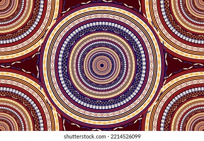 Mandalas textile pattern. Ethnic geometric tribal native aztec arabesque fabric carpet Indian Arabian seamless patterns. Ornate line graphic embroidery style. Vector illustration retro vintage design.