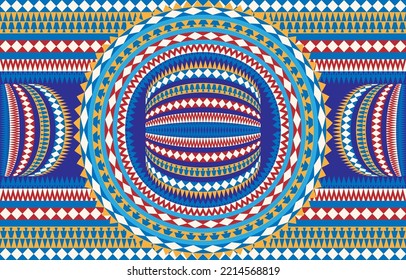 Mandalas textile pattern. Ethnic geometric tribal native aztec arabesque fabric carpet Indian Arabian seamless patterns. Ornate line graphic embroidery style. Vector illustration retro vintage design.