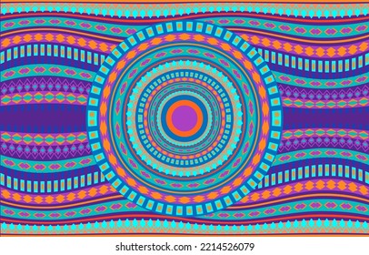 Rayas de curva onduladas en el patrón textil Mandalas. Alfombra de tela arabesca azteca nativa de origen tribal geométrica geométrica con patrones de marea india-africana sin costuras. Estilo de bordado gráfico de línea ordenada.
