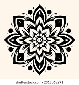 Mandalas vector for logo or icon,clip art, drawing Elegant minimalist style,abstract style Illustration