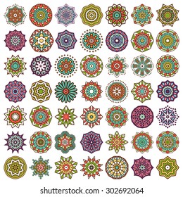 Mandalas. Vintage decorative elements. Oriental pattern, vector illustration.  Islam, Arabic, Indian, turkish, pakistan, chinese, ottoman motifs