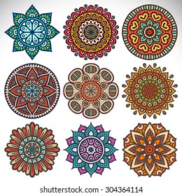 Mandalas. Vintage decorative elements. Oriental pattern, vector illustration.  Islam, Arabic, Indian, turkish, pakistan, chinese, ottoman motifs