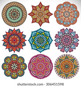 Mandalas. Vintage decorative elements. Oriental pattern, vector illustration.  Islam, Arabic, Indian, turkish, pakistan, chinese, ottoman motifs