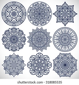 Mandalas Vintage Decorative Elements Oriental Pattern Stock Vector ...