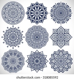 Mandalas. Vintage decorative elements. Oriental pattern, vector illustration.  Islam, Arabic, Indian, turkish, pakistan, chinese, ottoman motifs