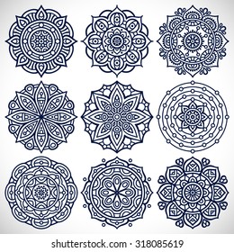 Mandalas. Vintage decorative elements. Oriental pattern, vector illustration.  Islam, Arabic, Indian, turkish, pakistan, chinese, ottoman motifs