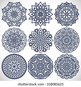 Mandalas. Vintage decorative elements. Oriental pattern, vector illustration.  Islam, Arabic, Indian, turkish, pakistan, chinese, ottoman motifs