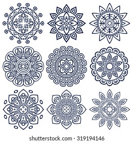 Mandalas. Vintage decorative elements. Oriental pattern, vector illustration.  Islam, Arabic, Indian, turkish, pakistan, chinese, ottoman motifs