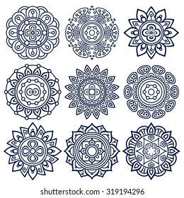 Mandalas. Vintage decorative elements. Oriental pattern, vector illustration.  Islam, Arabic, Indian, turkish, pakistan, chinese, ottoman motifs