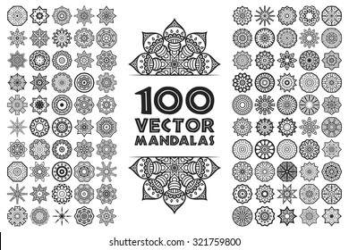 Mandalas. Vintage decorative elements. Oriental pattern, vector illustration.  Islam, Arabic, Indian, turkish, pakistan, chinese, ottoman motifs