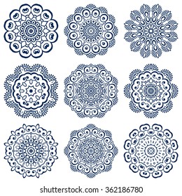 Mandalas. Vintage decorative elements. Oriental pattern, vector illustration.  Islam, Arabic, Indian, Turkish, Pakistan, Chinese, Ottoman motifs