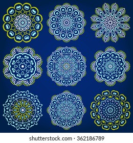 Mandalas. Vintage decorative elements. Oriental pattern, vector illustration.  Islam, Arabic, Indian, Turkish, Pakistan, Chinese, Ottoman motifs
