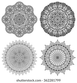 Mandalas. Vintage decorative elements. Oriental pattern, vector illustration.  Islam, Arabic, Indian, Turkish, Pakistan, Chinese, Ottoman motifs