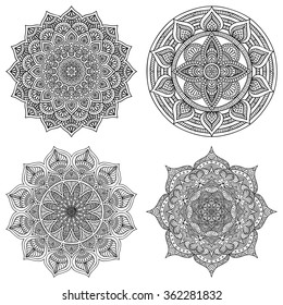 Mandalas. Vintage decorative elements. Oriental pattern, vector illustration.  Islam, Arabic, Indian, Turkish, Pakistan, Chinese, Ottoman motifs
