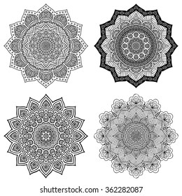 Mandalas. Vintage decorative elements. Oriental pattern, vector illustration.  Islam, Arabic, Indian, Turkish, Pakistan, Chinese, Ottoman motifs