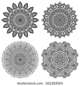 Mandalas. Vintage decorative elements. Oriental pattern, vector illustration.  Islam, Arabic, Indian, Turkish, Pakistan, Chinese, Ottoman motifs