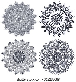 Mandalas. Vintage decorative elements. Oriental pattern, vector illustration.  Islam, Arabic, Indian, Turkish, Pakistan, Chinese, Ottoman motifs