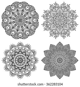 Mandalas. Vintage decorative elements. Oriental pattern, vector illustration.  Islam, Arabic, Indian, Turkish, Pakistan, Chinese, Ottoman motifs