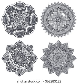Mandalas. Vintage decorative elements. Oriental pattern, vector illustration.  Islam, Arabic, Indian, Turkish, Pakistan, Chinese, Ottoman motifs