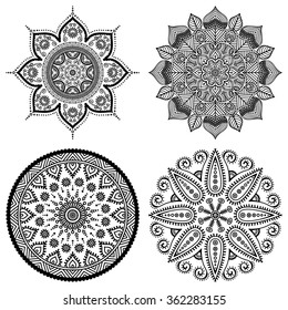 Mandalas. Vintage decorative elements. Oriental pattern, vector illustration.  Islam, Arabic, Indian, Turkish, Pakistan, Chinese, Ottoman motifs