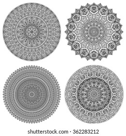 Mandalas. Vintage decorative elements. Oriental pattern, vector illustration.  Islam, Arabic, Indian, Turkish, Pakistan, Chinese, Ottoman motifs