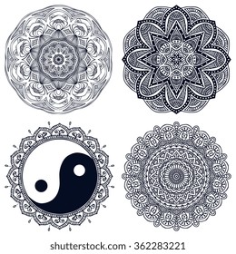 Mandalas. Vintage decorative elements. Oriental pattern, vector illustration.  Islam, Arabic, Indian, Turkish, Pakistan, Chinese, Ottoman motifs