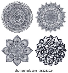 Mandalas. Vintage decorative elements. Oriental pattern, vector illustration.  Islam, Arabic, Indian, Turkish, Pakistan, Chinese, Ottoman motifs