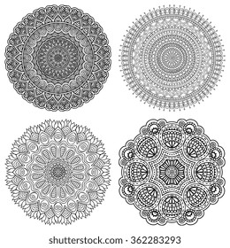 Mandalas. Vintage decorative elements. Oriental pattern, vector illustration.  Islam, Arabic, Indian, Turkish, Pakistan, Chinese, Ottoman motifs